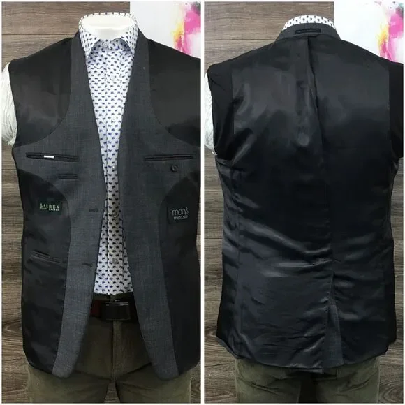 RALPH LAUREN Mens Blazer Sport Coat Casual Jacket Size 40R Two Button Wool‎ Suit